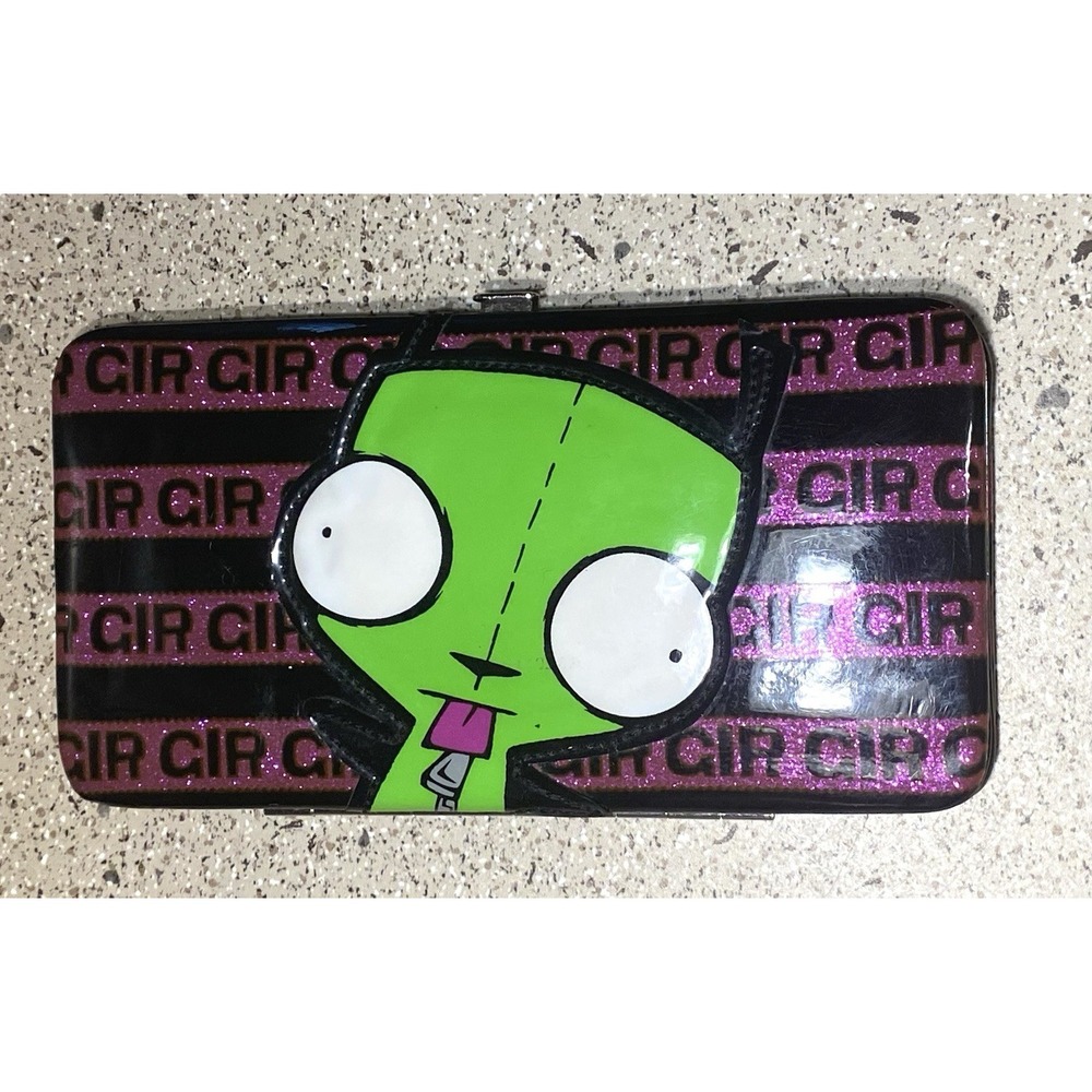 2012 Viacom Hot Topic Invader Zim GIR Hardcase Wallet Rare Glitter